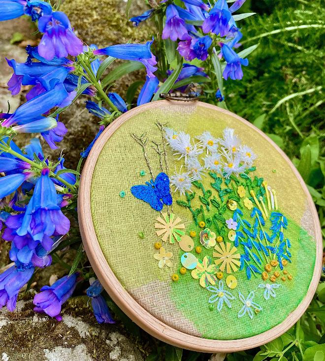 Daisies and Penstemons