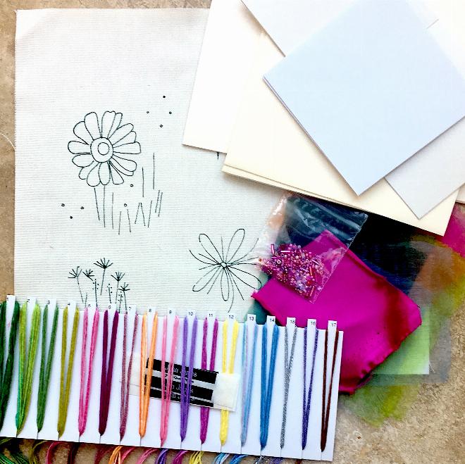 Flower Doodles Cards Kit