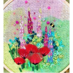 Lupins and Oriental Poppies