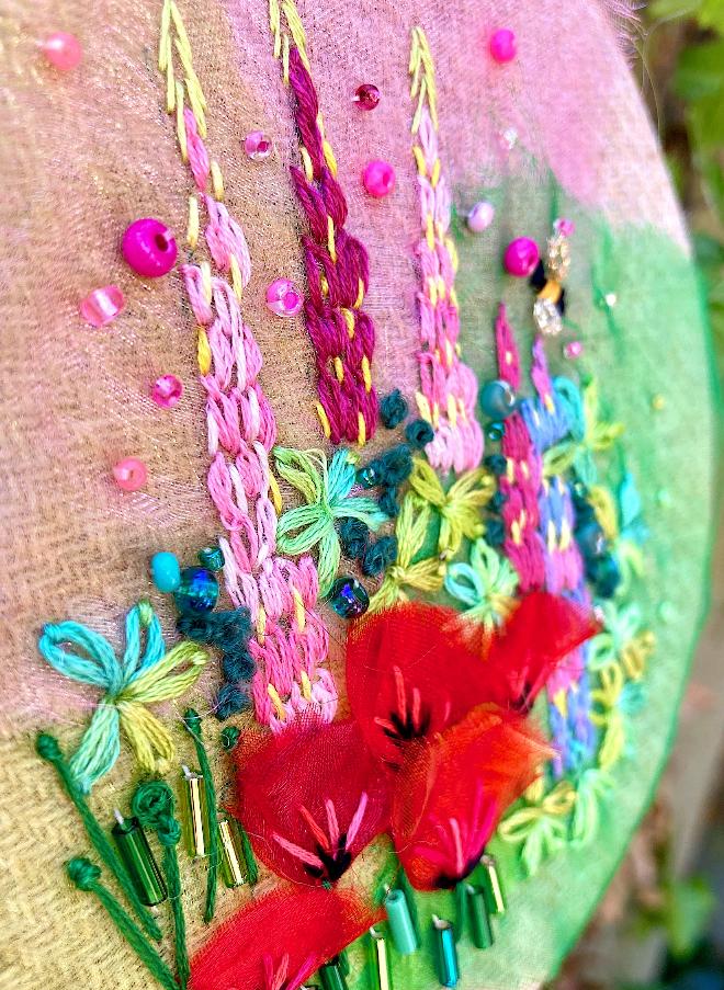 Lupins and Oriental Poppies