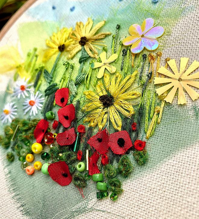 Sunflowers and Poppies